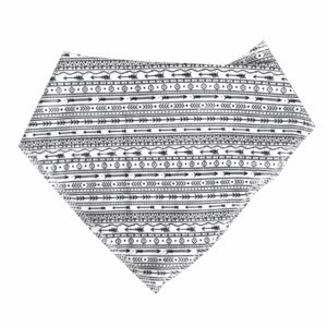 Arrows Bandanna Bib | White