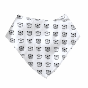 Bears Bandanna Bib | White