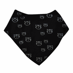 Cats Bandanna Bib | Black