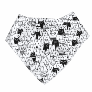 Cats Bandanna Bib | White