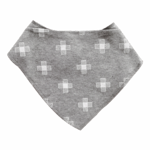 Crosses Bandanna Bib | Grey