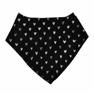 Heart Bandanna Bib | Black