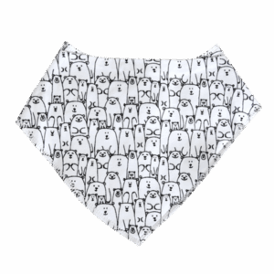 Polar bear Bandanna Bib | White