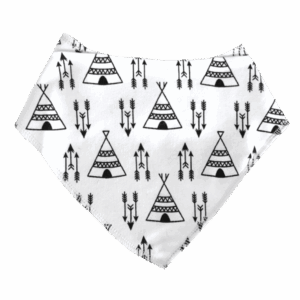 Teepee Bandanna Bib | White