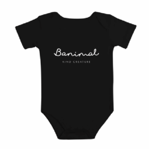 Short Sleeve Onesie/Black/0-3 months