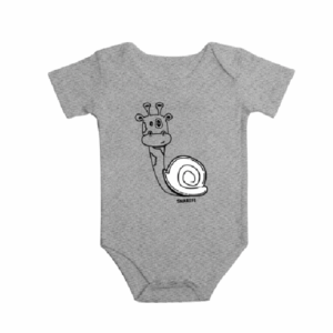 Short Sleeve Onesie/Gray/6-9 months