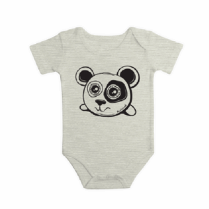 Short Sleeve Onesie/Beige/9-12 months