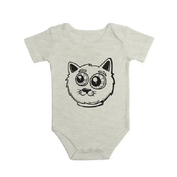 Short Sleeve Onesie/Beige/3-6 months