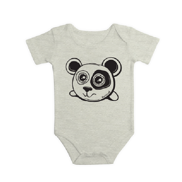 Short Sleeve Onesie/Beige/9-12 months