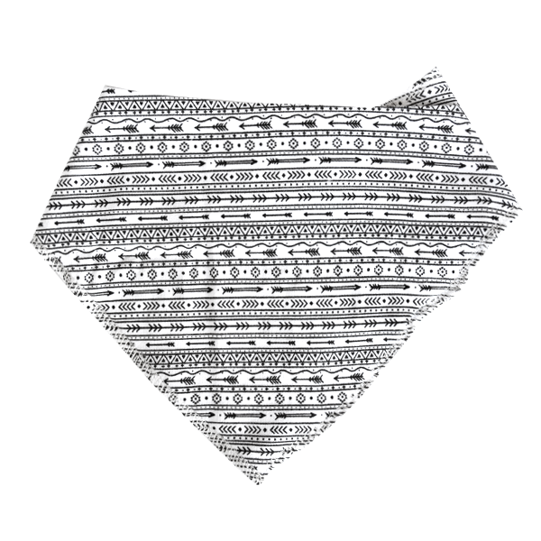 Arrows Bandanna Bib | White