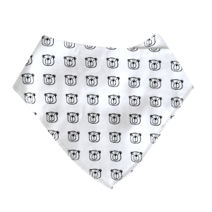 Arrows Bandanna Bib | White