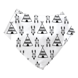 Arrows Bandanna Bib | White