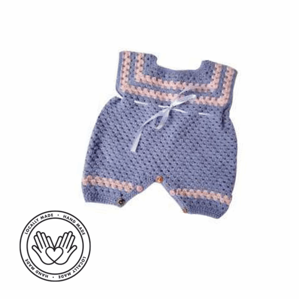 Fruitful Lavender Stripe Knit Bubble Romper