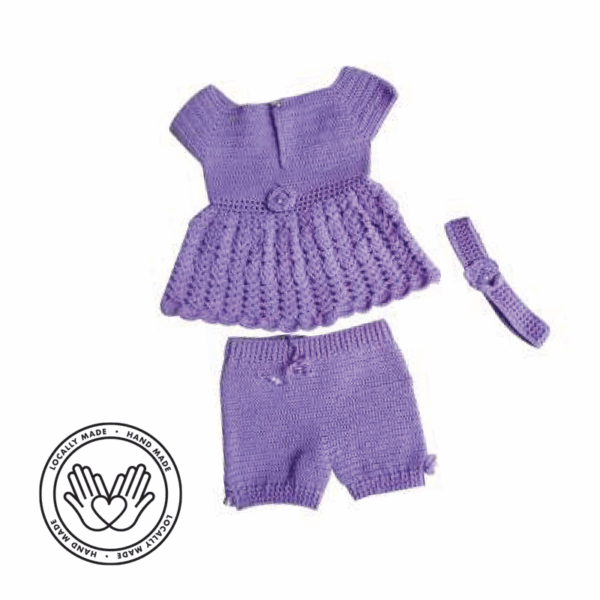 Fruitful Royal Lilac Peplum Crochet Set